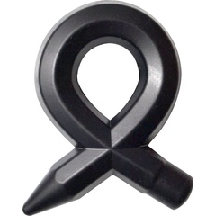  Чёрное силиконовое эрекционное кольцо RINGS LIQUID SILICONE 