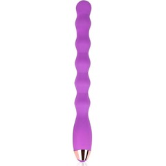 Фиолетовый ребристый вибромассажер 30,5 см 