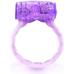  Фиолетовое эрекционное кольцо c вибропулей 