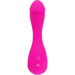  Розовый вибратор Devil Dick 16 см 