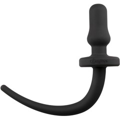 Черная анальная пробка с хвостом Dog Tail Plug 