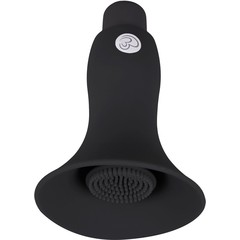 Черный вибростимулятор для сосков Easytoys Nipple Bell 