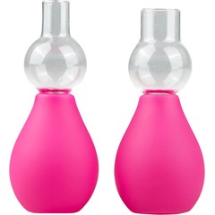  Розовые вакуумные стимуляторы для сосков Nipple Pump Set 