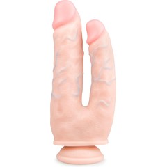  Телесный анально-вагинальный фаллоимитатор Easytoys Double Dildo 25 см 
