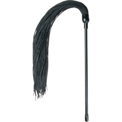  Плеть с черными силиконовыми хвостами Black Silicone Tickler 45 см 