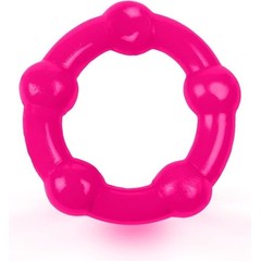  Розовое малоэластичное эрекционное кольцо 