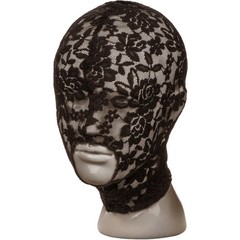  Черный кружевной шлем-маска Lace Hood 