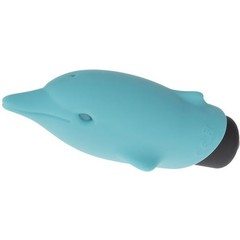 Голубой вибростимулятор-дельфин Lastic Pocket Dolphin 7,5 см 