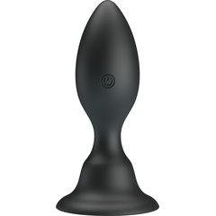  Черная анальная пробка с вибрацией Trigger Vibration 10,8 см 