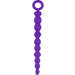  Фиолетовая анальная цепочка-елочка Silicone Beads 24,6 см 