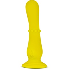  Желтый вибратор на присоске Nude Impressions 04 18 см 
