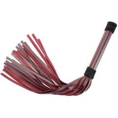  Бордовая плеть Maroon Leather Whip с гладкой ручкой 45 см 