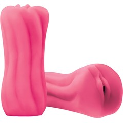  Розовый, светящийся в темноте мастурбатор-вагина из мягкого силикона Yoni 