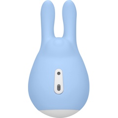  Голубой клиторальный стимулятор Love Bunny 9,4 см 
