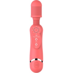  Розовый универсальный массажер Silicone Massage Wand 20 см 