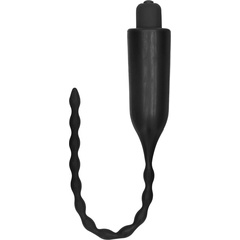  Черный стимулятор уретры с вибрацией и электростимуляцией Urethral Sounding Plug 