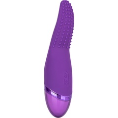  Фиолетовый вибромассажер Aura Tickler с шишечками 17,25 см 