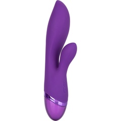  Фиолетовый вибромассажер-кролик Aura Dual Lover 20,25 см 