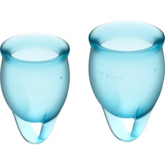  Набор голубых менструальных чаш Feel confident Menstrual Cup 