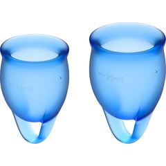  Набор синих менструальных чаш Feel confident Menstrual Cup 