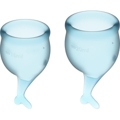  Набор голубых менструальных чаш Feel secure Menstrual Cup 