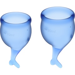  Набор синих менструальных чаш Feel secure Menstrual Cup 