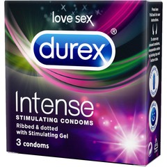  Рельефные презервативы со стимулирующей смазкой Durex Intense Orgasmic 3 шт 
