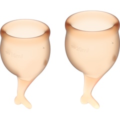  Набор оранжевых менструальных чаш Feel secure Menstrual Cup 