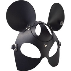  Черная кожаная маска Мышка 