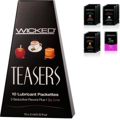  Набор вкусовых лубрикантов Wicked Teasers 10 шт. по 3 мл 