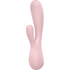  Розовый вибратор-кролик Satisfyer Mono Flex с управлением через приложение 20,4 см 