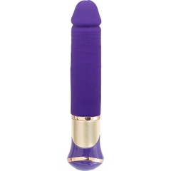  Фиолетовый перезаряжаемый вибратор ECSTASY Deluxe Greedy Dong 19,5 см 