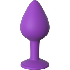  Фиолетовая анальная пробка со стразом Her Little Gem Medium Plug 8,3 см 