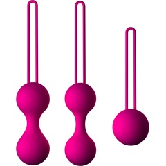  Набор из 3 вагинальных шариков Кегеля розового цвета 