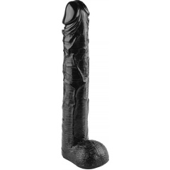  Черный фаллоимитатор-гигант 44,5 см 