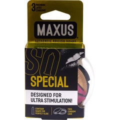  Презервативы с точками и рёбрами в пластиковом кейсе MAXUS AIR Special 3 шт 