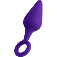  Фиолетовая анальная втулка Bung с петелькой 11,5 см 