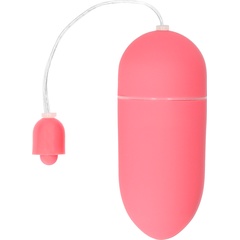  Розовое гладкое виброяйцо Vibrating Egg 8 см 