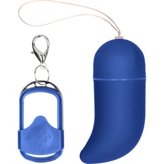  Синее виброяйцо Medium Wireless Vibrating G-Spot Egg с пультом 7,5 см 