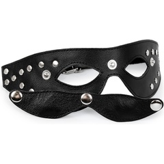  Черная маска со съемными шорами на заклепках 