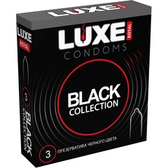  Черные презервативы LUXE Royal Black Collection 3 шт 