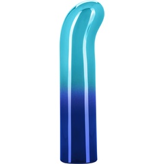  Голубой изогнутый мини-вибромассажер Glam G Vibe 12 см 