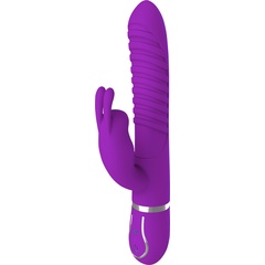  Фиолетовый вибратор-кролик MAGIC BUNNY с ушкакми 22 см 