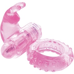  Фиолетовое вибрирующее кольцо с зайчиком 