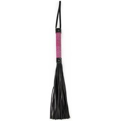  Черная плеть-флогер с розовой ручкой 40 см 