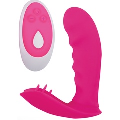  Малиновый клиторально-вагинальный стимулятор Strapless Strap-on 11,9 см 