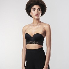  Серебристое украшение на плечи Magnifique Metallic Chain Shoulders Back Jewelry 