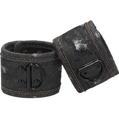  Черные джинсовые наручники Roughend Denim Style 