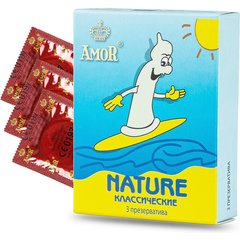  Классические презервативы AMOR Nature Яркая линия 3 шт 