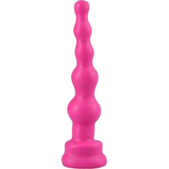  Ярко-розовый анальный стимулятор-ёлочка 14,5 см 